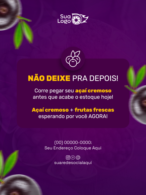 Prévia da coleção Coleção de Artes para Açaí