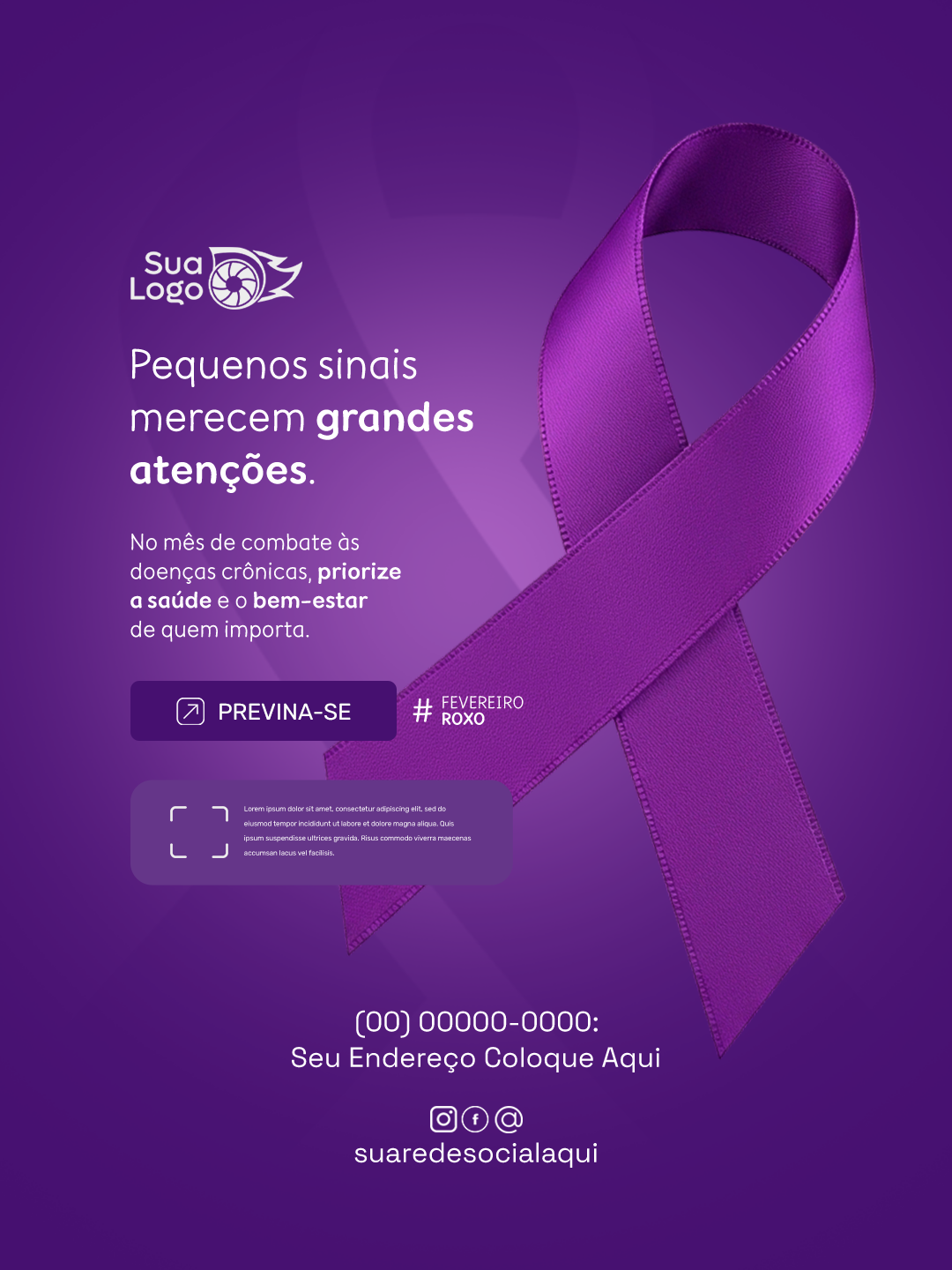 Arte 8 da coleção Coleção de Artes para Fevereiro Roxo