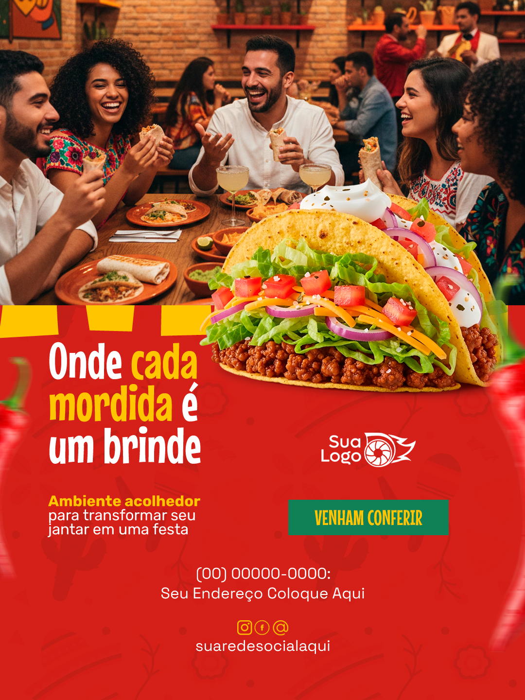 Prévia da coleção Coleção de Artes para Restaurante de Comida Mexicana