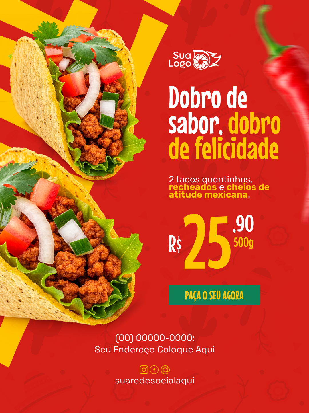 Arte 7 da coleção Coleção de Artes para Restaurante de Comida Mexicana