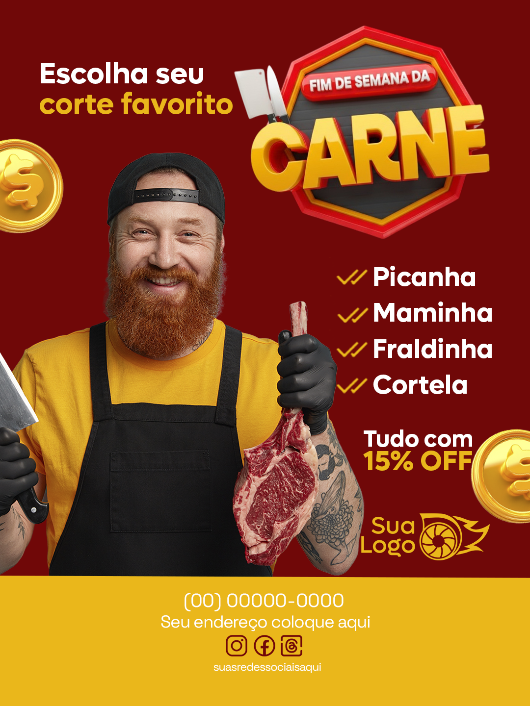 Arte 6 da coleção Coleção para açougue - fim de semana da carne