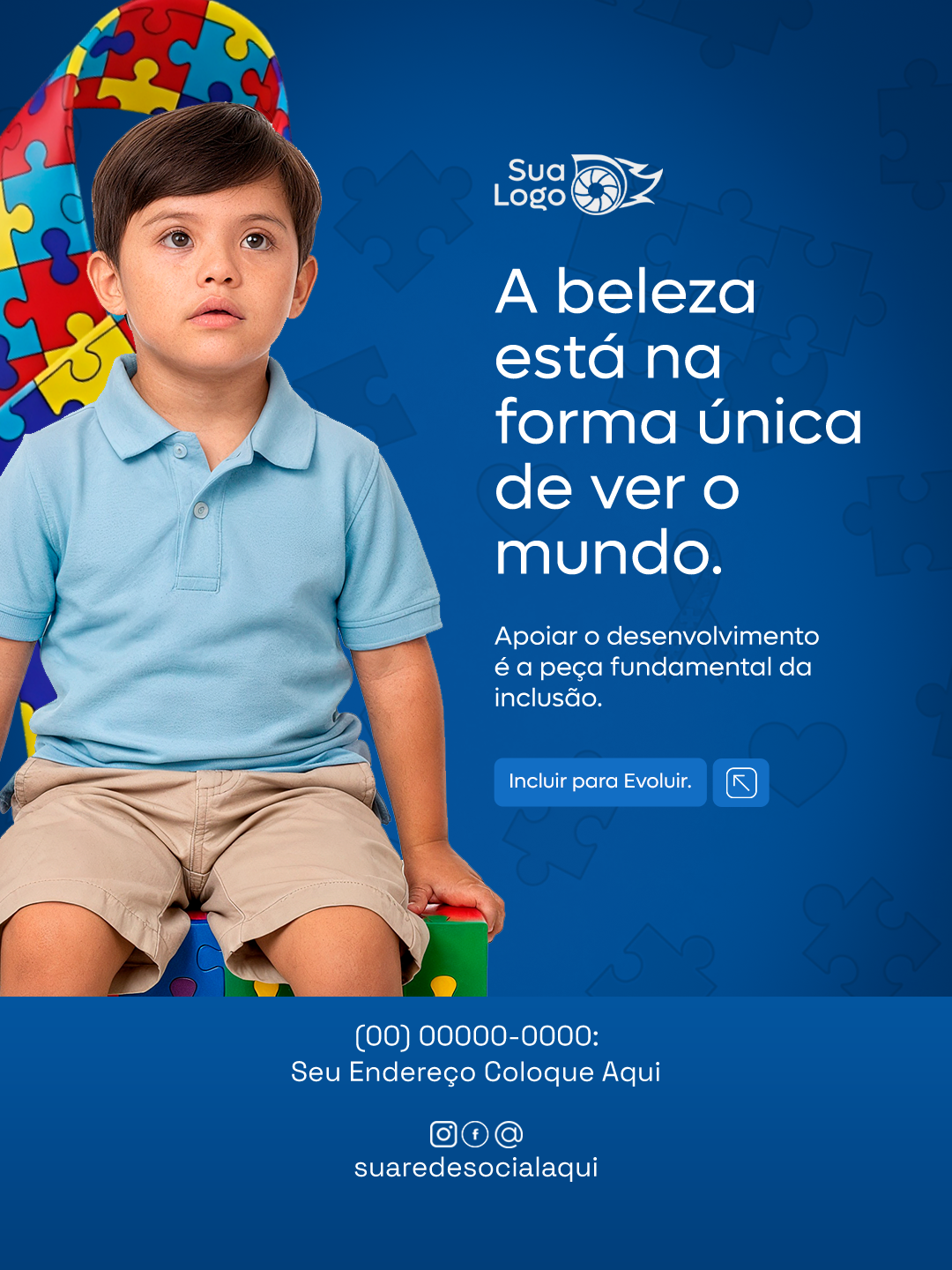 Prévia da coleção Coleção de Artes para Abril Azul Mês de Conscientização sobre o Autismo