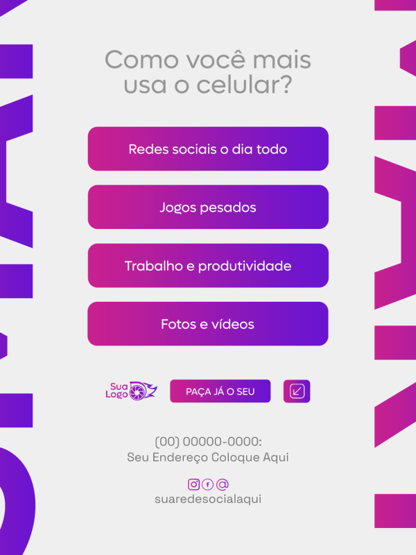 Prévia da coleção Coleção de Artes para Loja de Celular