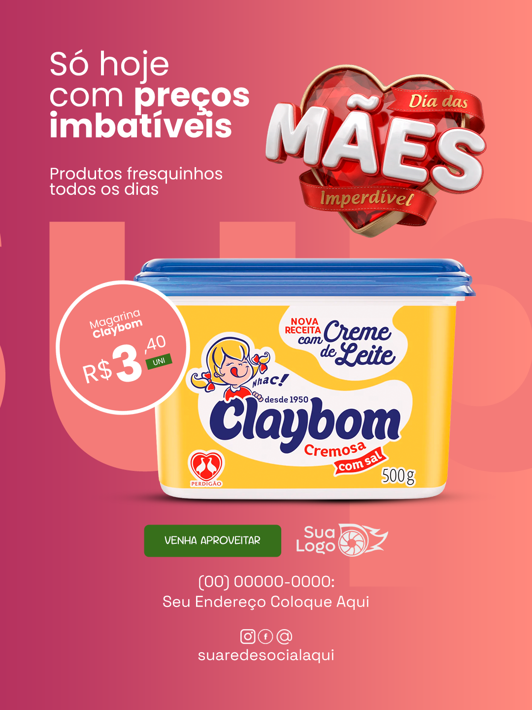 Arte 5 da coleção Coleção de Artes para Supermercado dia das Mães