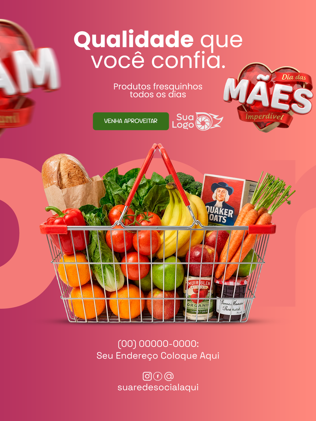 Arte 8 da coleção Coleção de Artes para Supermercado dia das Mães