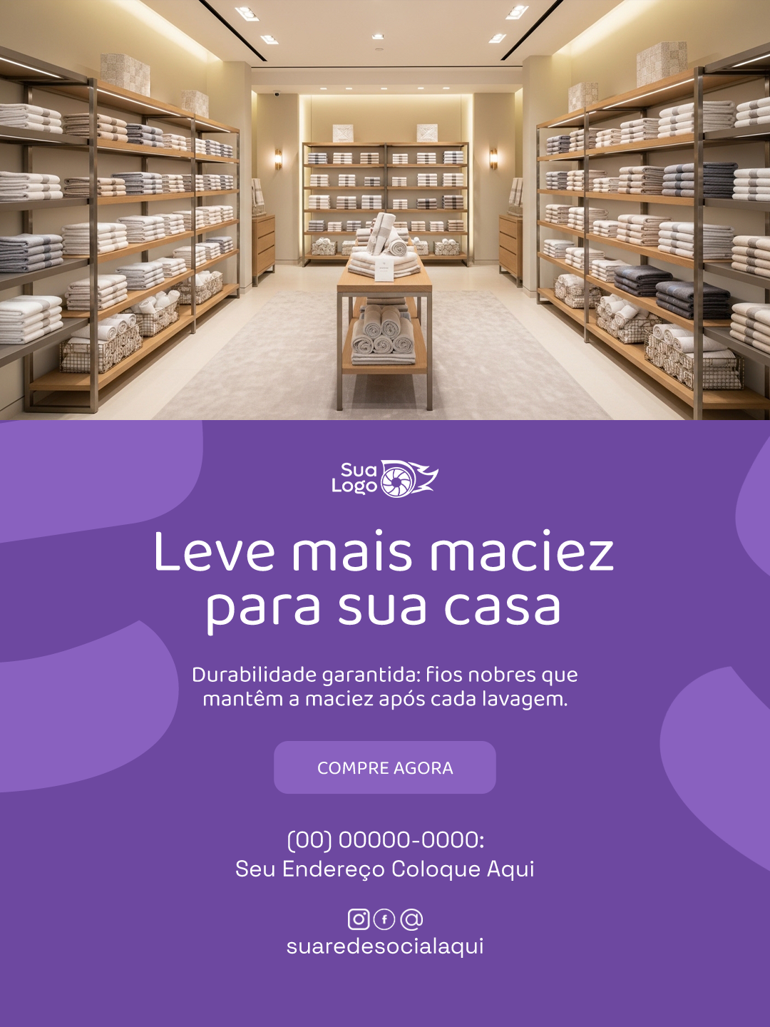 Prévia da coleção Coleção de Artes para Loja de Toalhas e Tecidos